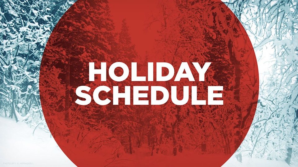 2022 Holiday Schedule for the Town of Sellersburg